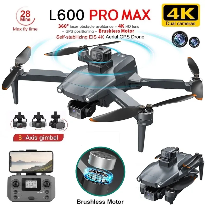 Drone Camera Night Vision - Drone GPS professionnel L600 PRO MAX