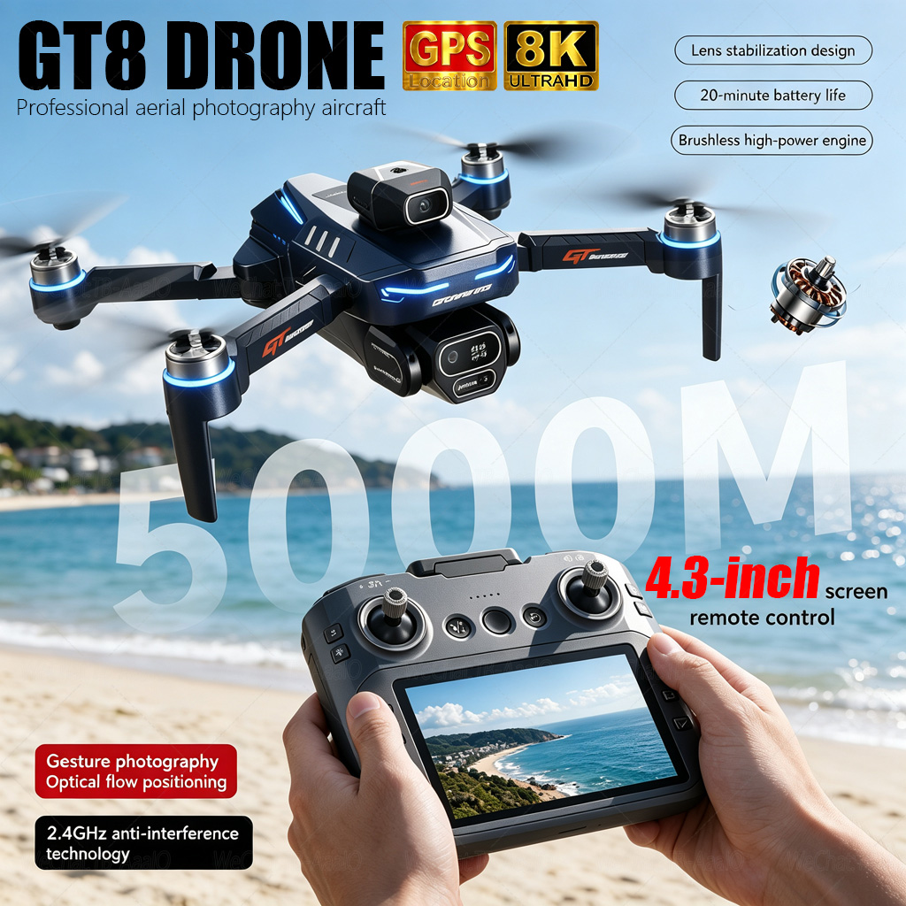 NOUVEAU Drone RC GT8 HD 4K Pro - Drone Camera Night Vision avis et prix