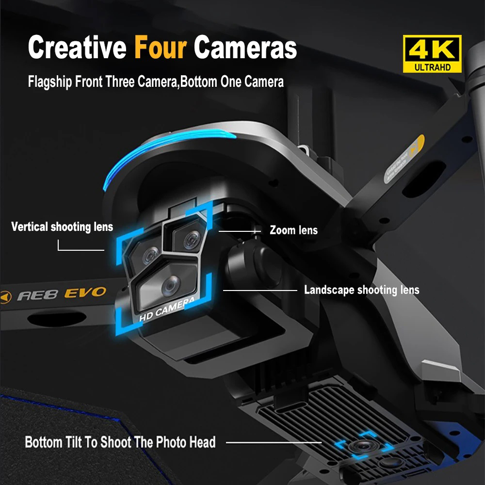 Drone AE8 EVO 4K Professionnel - Drone Camera Professional avis et prix
